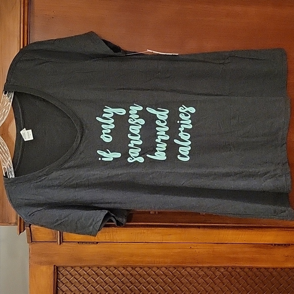 Southern Girl Prep | "If Only Sarcasm Burned Calories V-neck Fitted T-shirt - L
